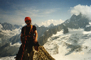Ein-Mann-Gipfel Valee Blanche, Mt. Blanc 1993